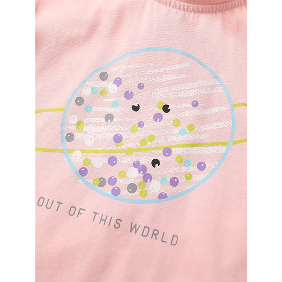 Children’s Out of This World Planet Graphic Top and Shorts Set Apparel and Accessories