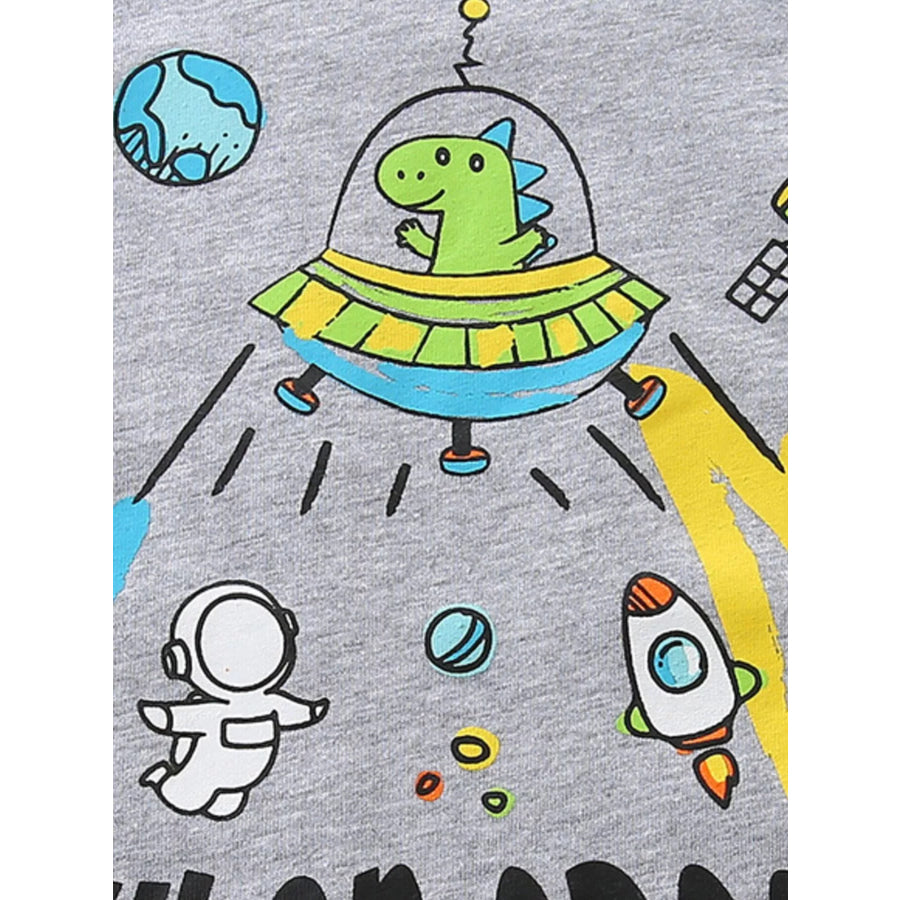 Children’s Outer Space Graphic Short Sleeve T-Shirt Apparel and Accessories