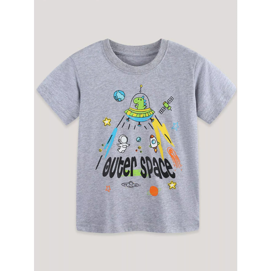 Children’s Outer Space Graphic Short Sleeve T-Shirt Apparel and Accessories
