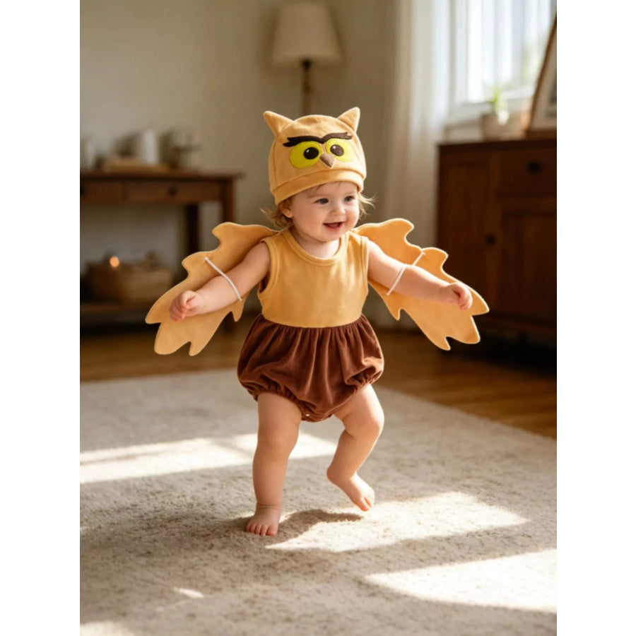 Children’s Owl Wings Top and Bottom Set with Hat Apparel and Accessories