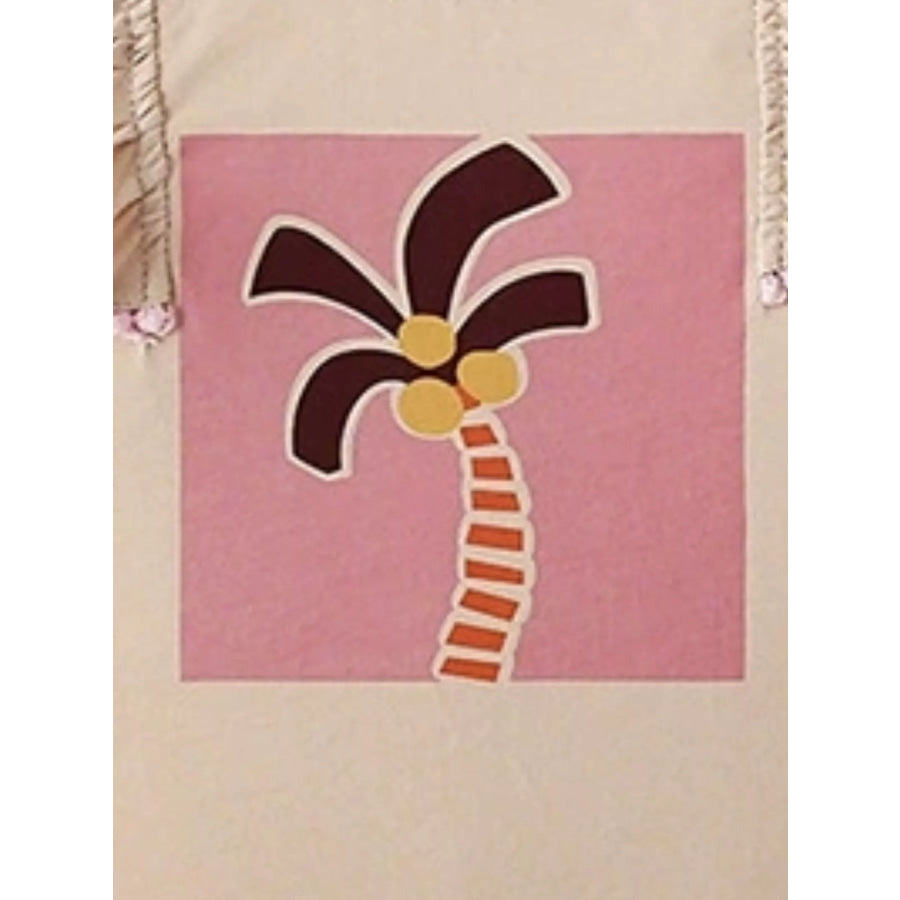 Children’s Palm Tree Graphic Ruffle Sleeve T-Shirt Apparel and Accessories