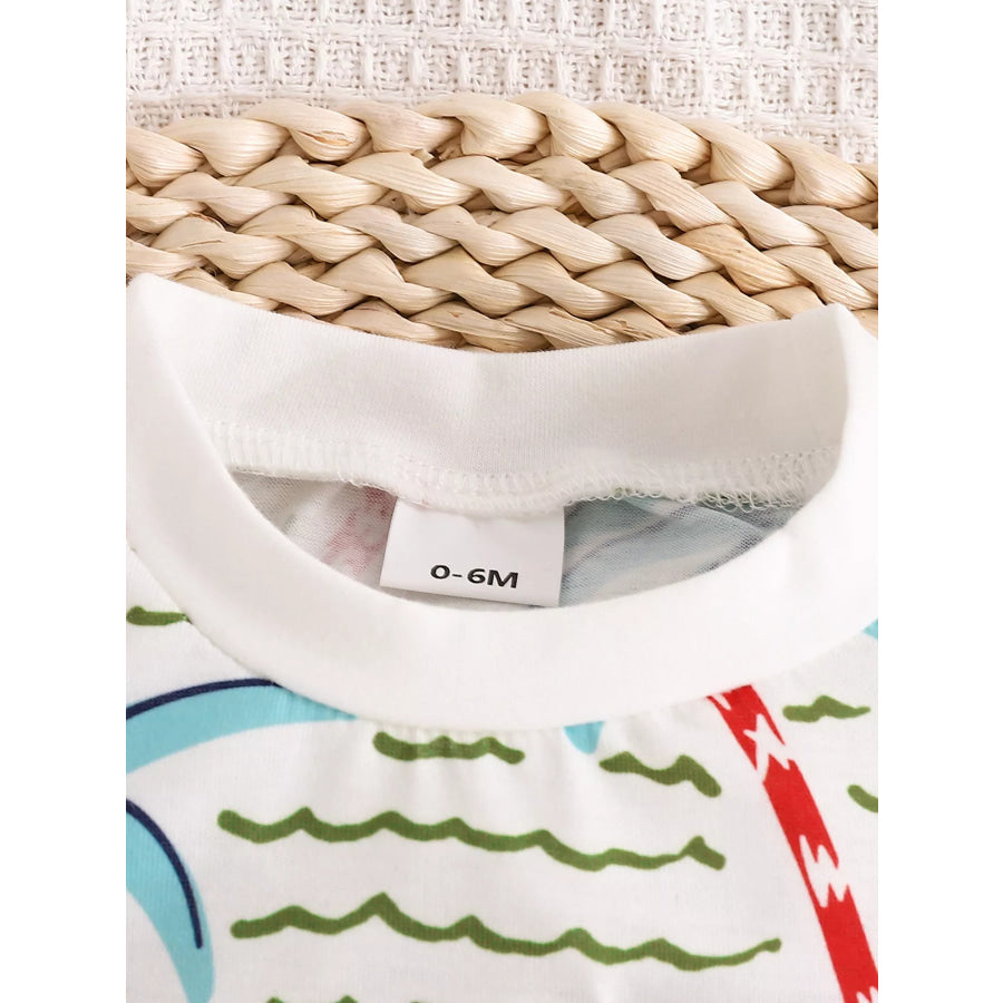 Children’s Palm Tree Print T-Shirt and Shorts Set Apparel and Accessories