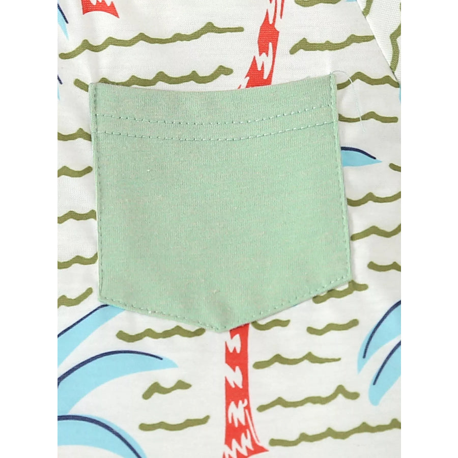 Children’s Palm Tree Print T-Shirt and Shorts Set Apparel and Accessories