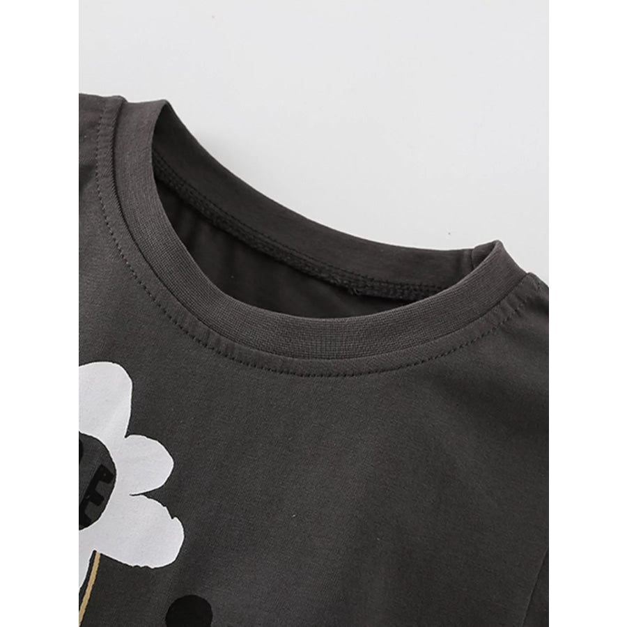 Children’s Panda Graphic Short Sleeve T-Shirt Apparel and Accessories