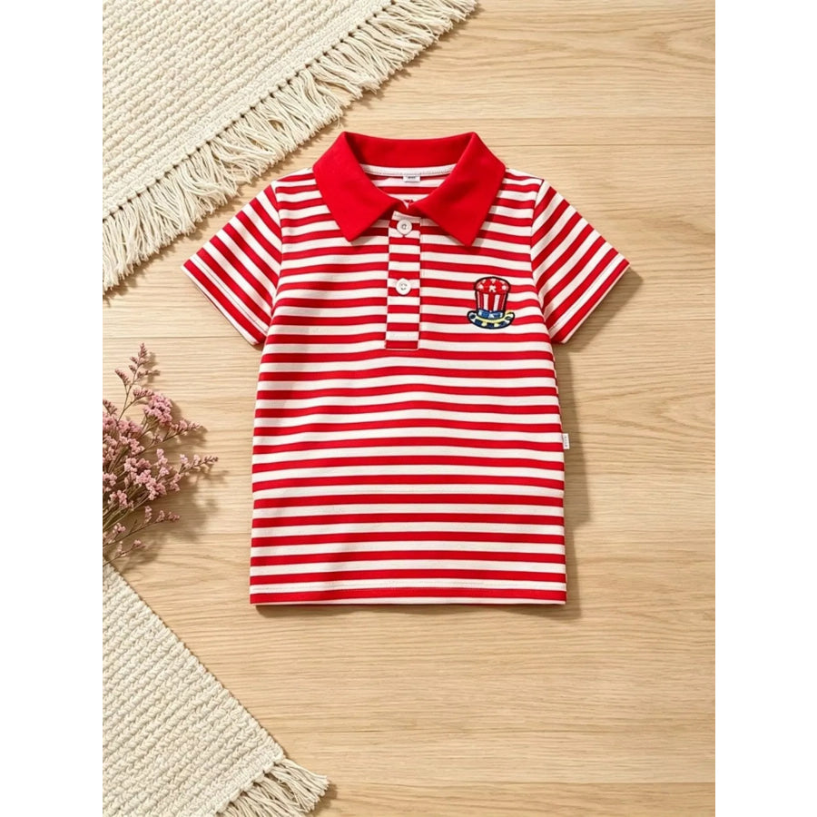 Children’s Patriotic Striped Polo & Shorts Set Apparel and Accessories