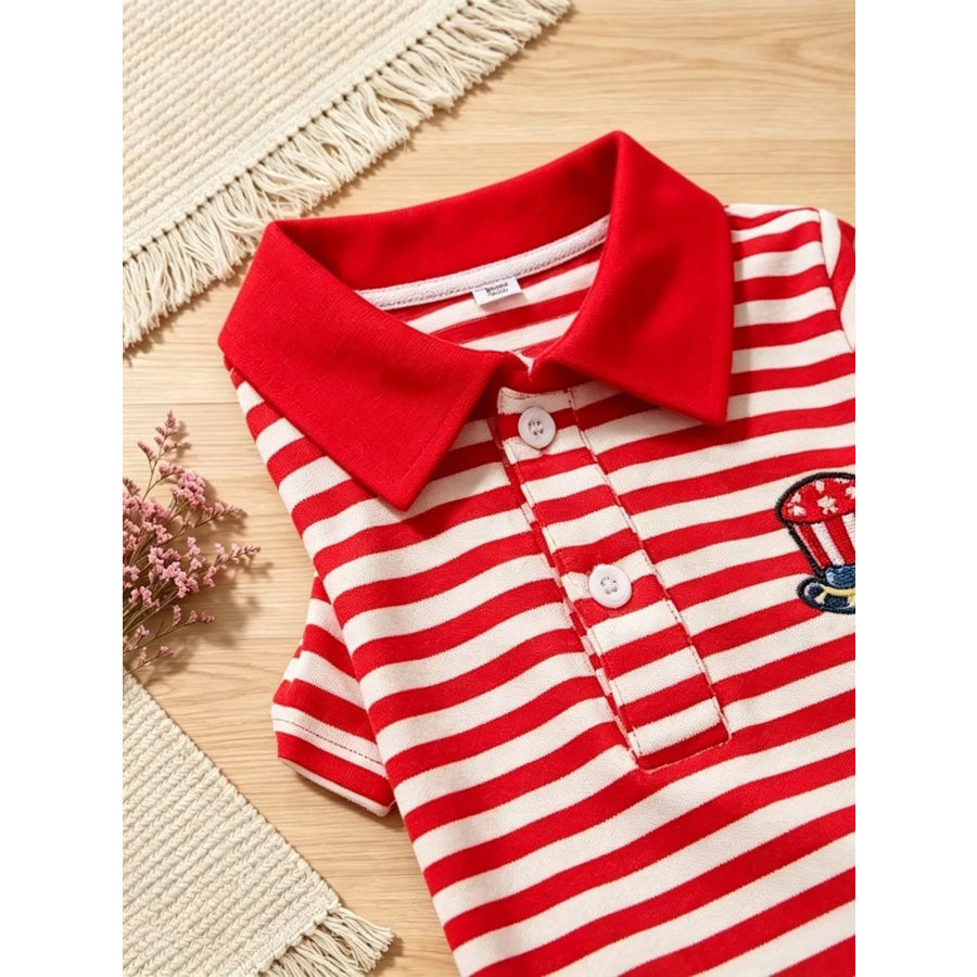 Children’s Patriotic Striped Polo & Shorts Set Apparel and Accessories
