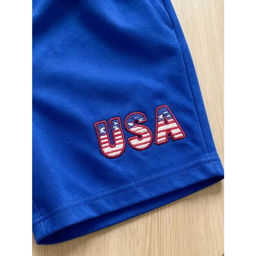 Children’s Patriotic Striped Polo & Shorts Set Apparel and Accessories
