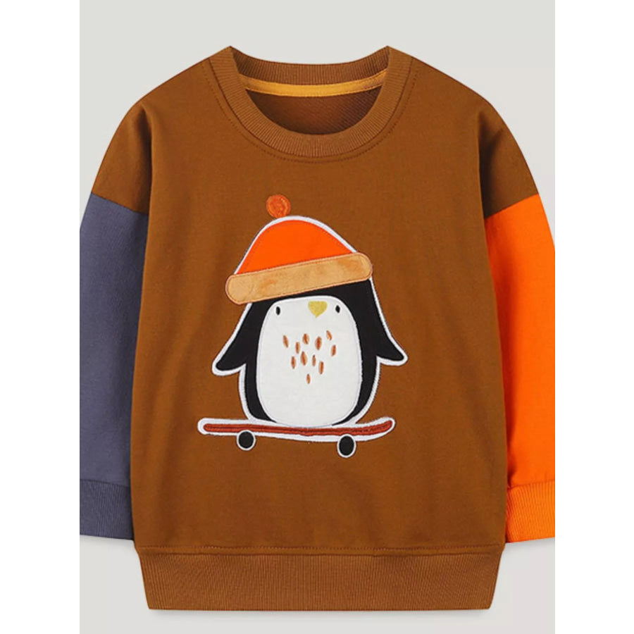 Children’s Penguin Round Neck Sweatshirt Apparel and Accessories