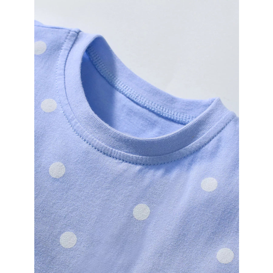 Children’s Pineapple Applique Polka Dot Tee and Shorts Set Apparel and Accessories