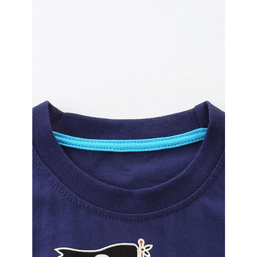 Children’s Pirate Ship Graphic Short Sleeve T-Shirt Apparel and Accessories