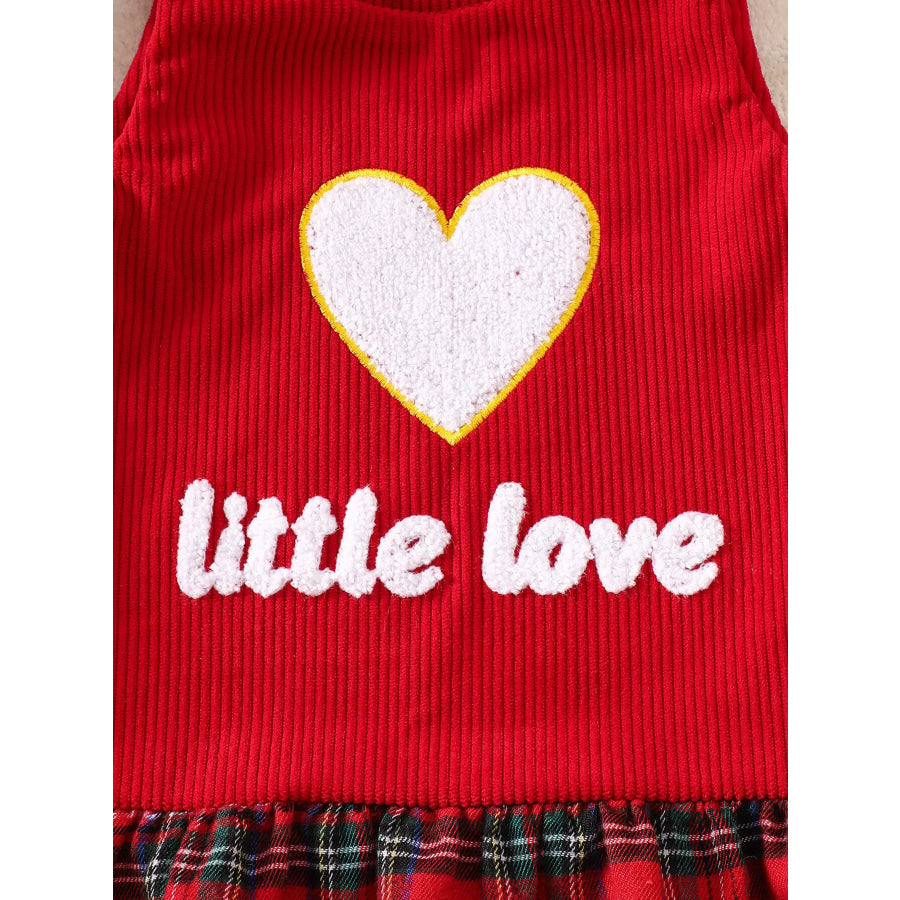 Children’s Plaid Hem Corduroy Sleeveless Dress Apparel and Accessories