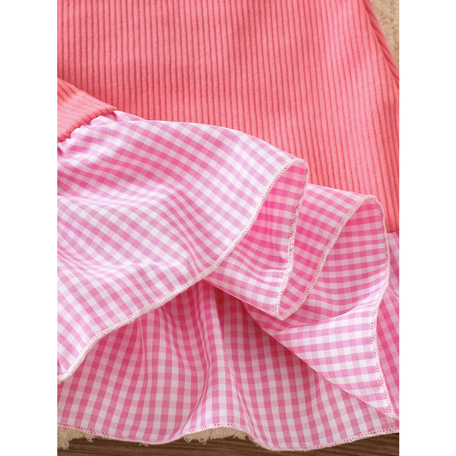Children’s Plaid Hem Corduroy Sleeveless Dress Apparel and Accessories
