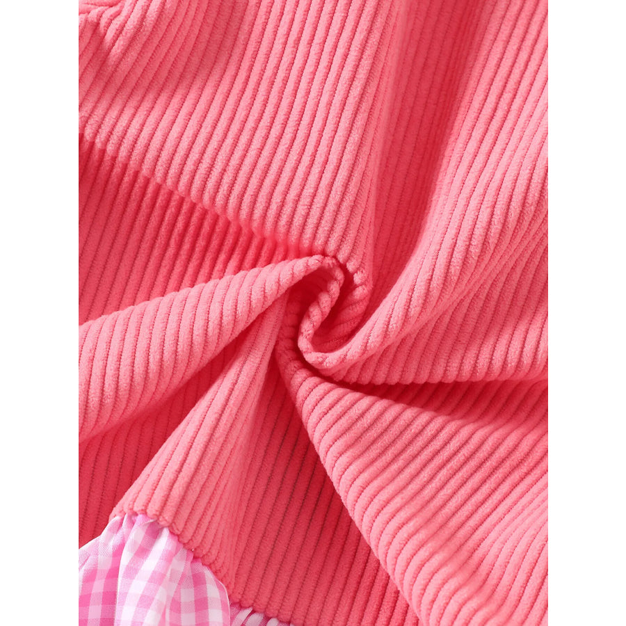 Children’s Plaid Hem Corduroy Sleeveless Dress Apparel and Accessories