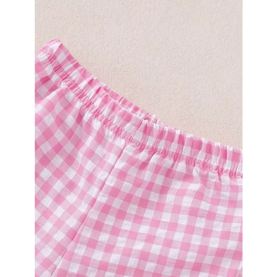 Children’s Plaid Ruffled Hem Tank & Shorts Set Apparel and Accessories