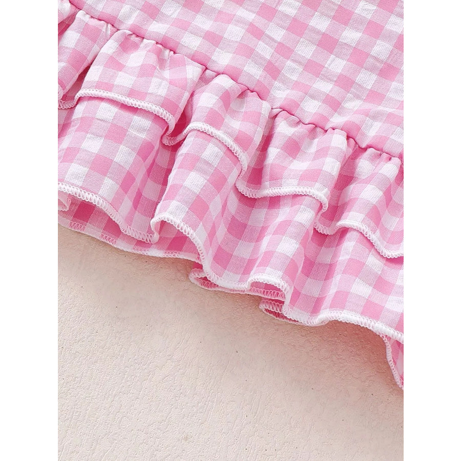 Children’s Plaid Ruffled Hem Tank & Shorts Set Apparel and Accessories