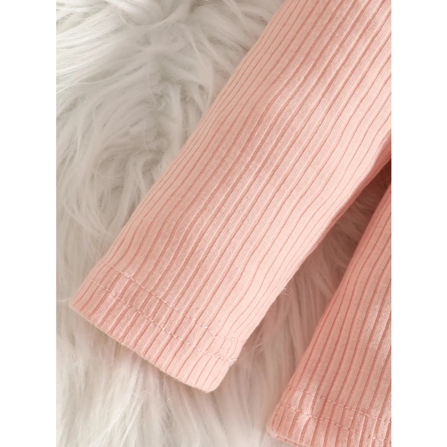 Children’s Plaid Suspender Skirt Set with Ribbed Long Sleeve Top Apparel and Accessories