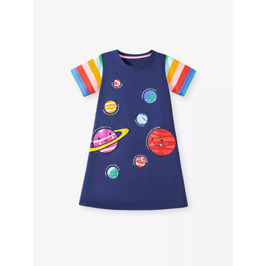 Children’s Planets Print Casual Dress Apparel and Accessories