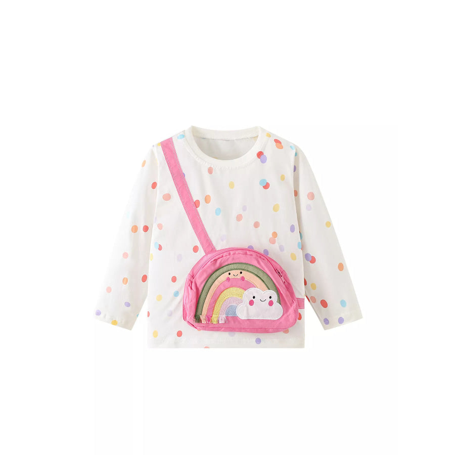 Children’s Polka Dot Bag Applique T-Shirt Apparel and Accessories