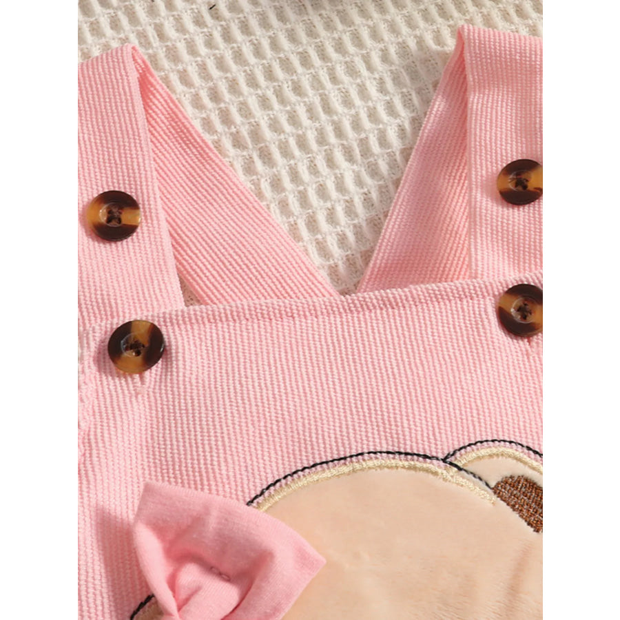 Children’s Polka Dot Bodysuit and Overalls Set with Headband Apparel and Accessories