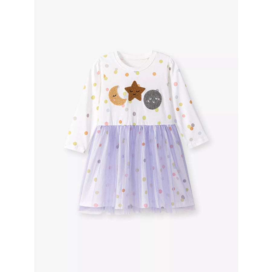 Children’s Polka Dot Long Sleeve Tulle Dress Apparel and Accessories