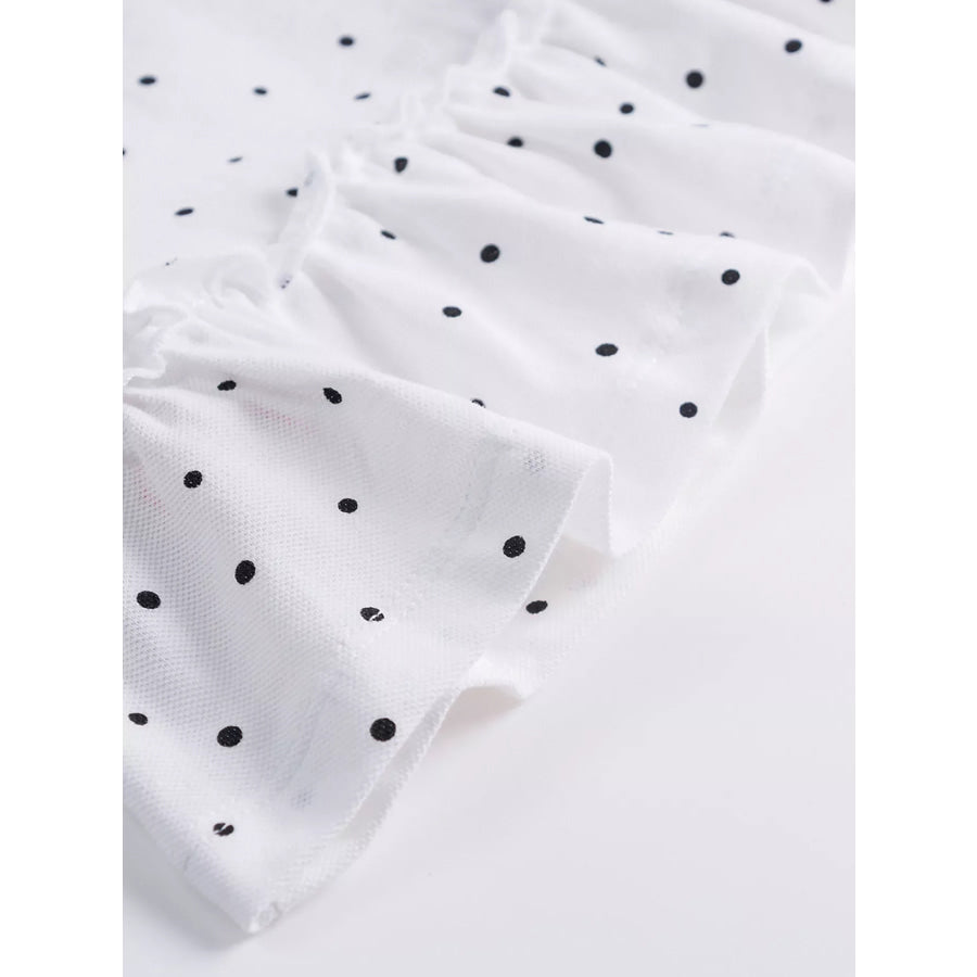 Children’s Polka Dot Ruffle Hem Polo Dress Apparel and Accessories