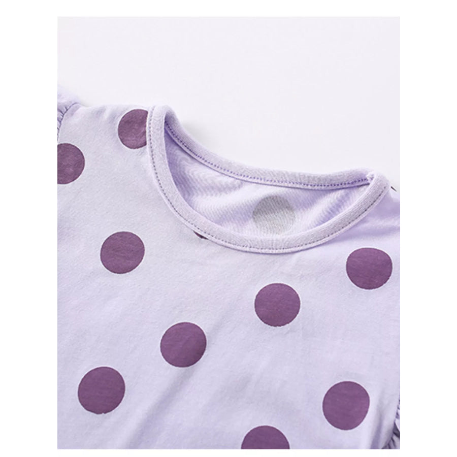 Children’s Polka Dot Ruffle Sleeve Top & Shorts Set Apparel and Accessories