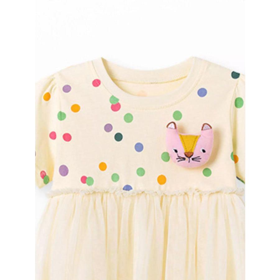Children’s Polka Dot Short Sleeve Tulle Dress Apparel and Accessories