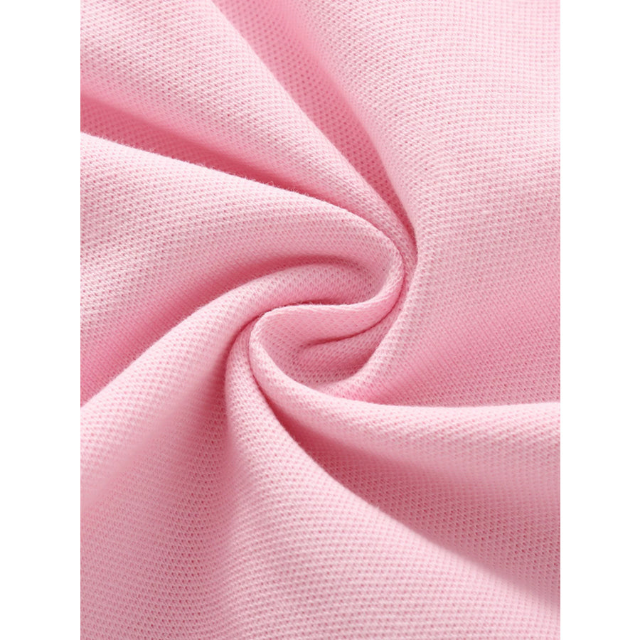 Children’s Polo Collar Embroidered Heart Dress Apparel and Accessories