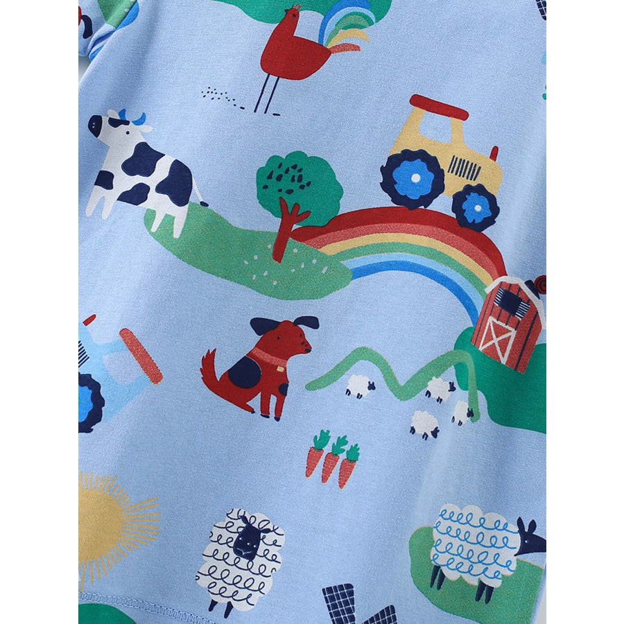 Children’s Printed Crew Neck Short Sleeve T-Shirt Apparel and Accessories