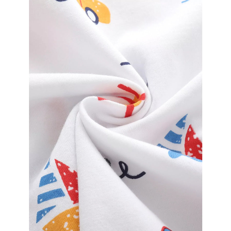 Children’s Printed Round Neck Tee and Shorts Set Apparel and Accessories