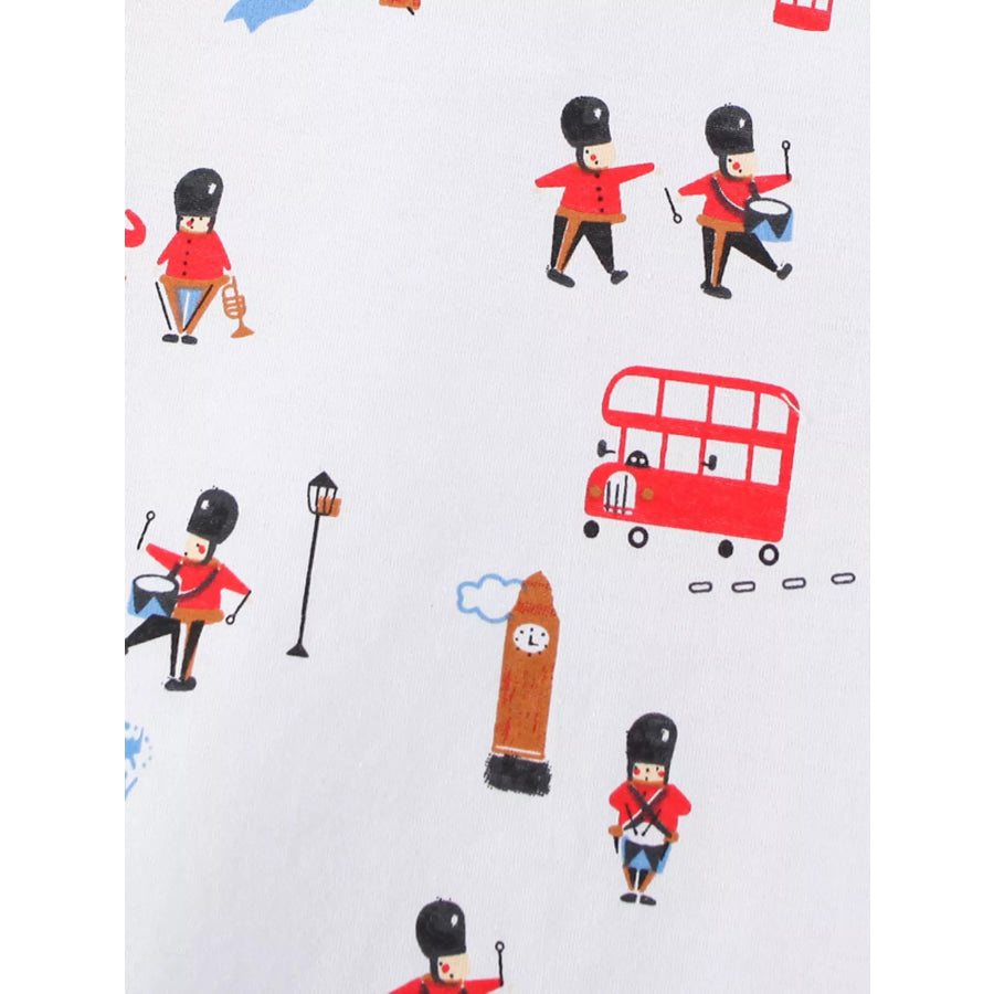 Children’s Printed Round Neck Tee and Shorts Set Apparel and Accessories