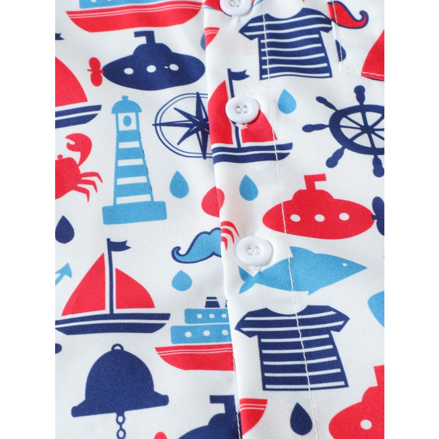 Children’s Printed Shirt & Shorts Casual Set Apparel and Accessories