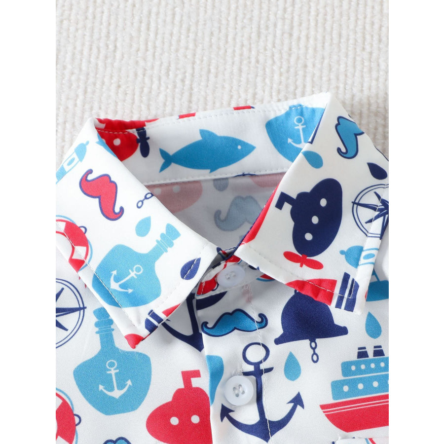 Children’s Printed Shirt & Shorts Casual Set Apparel and Accessories