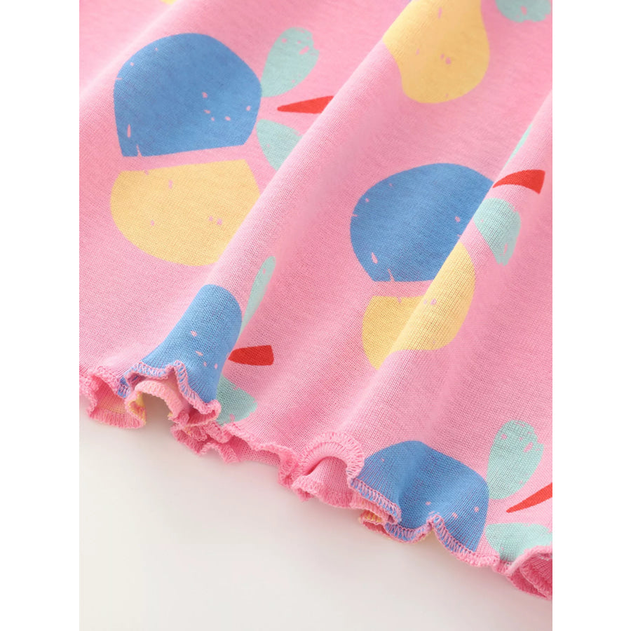 Children’s Printed Short Sleeve Dress Apparel and Accessories