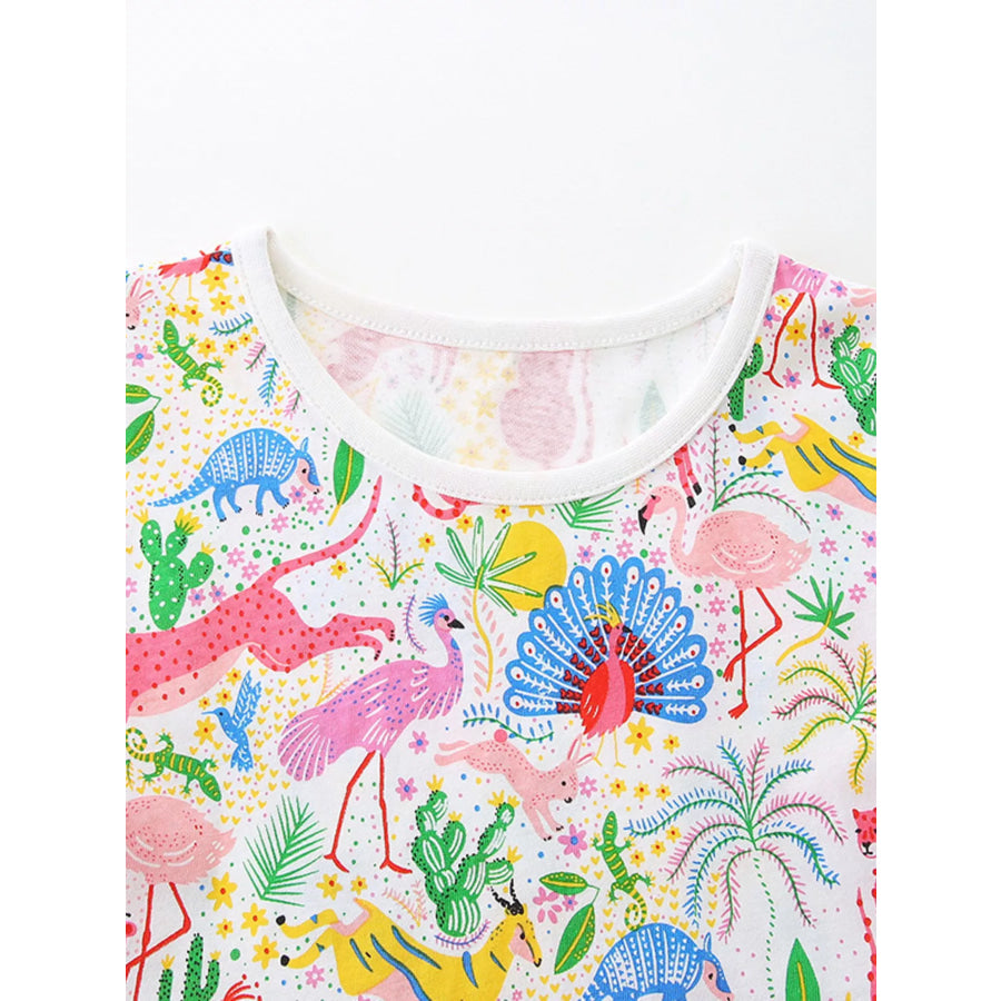 Children’s Printed Short Sleeve Dress Apparel and Accessories