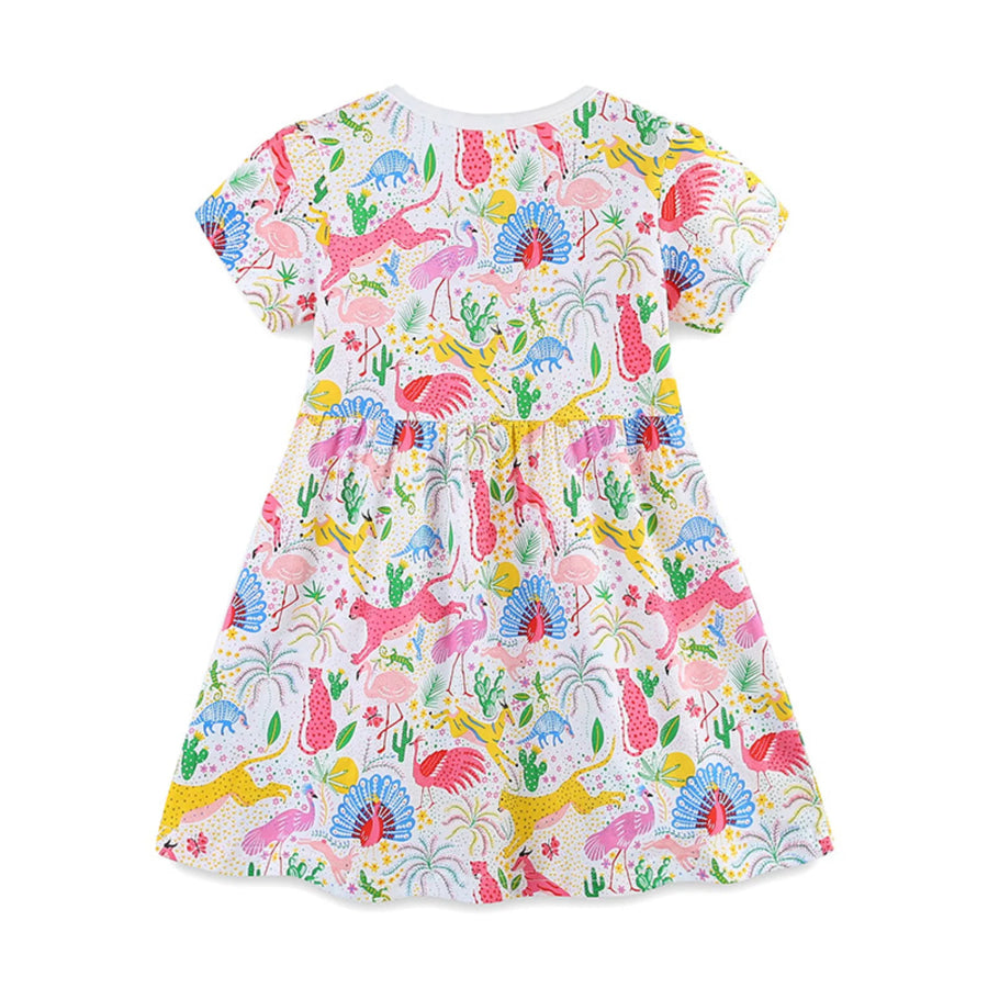 Children’s Printed Short Sleeve Dress Apparel and Accessories
