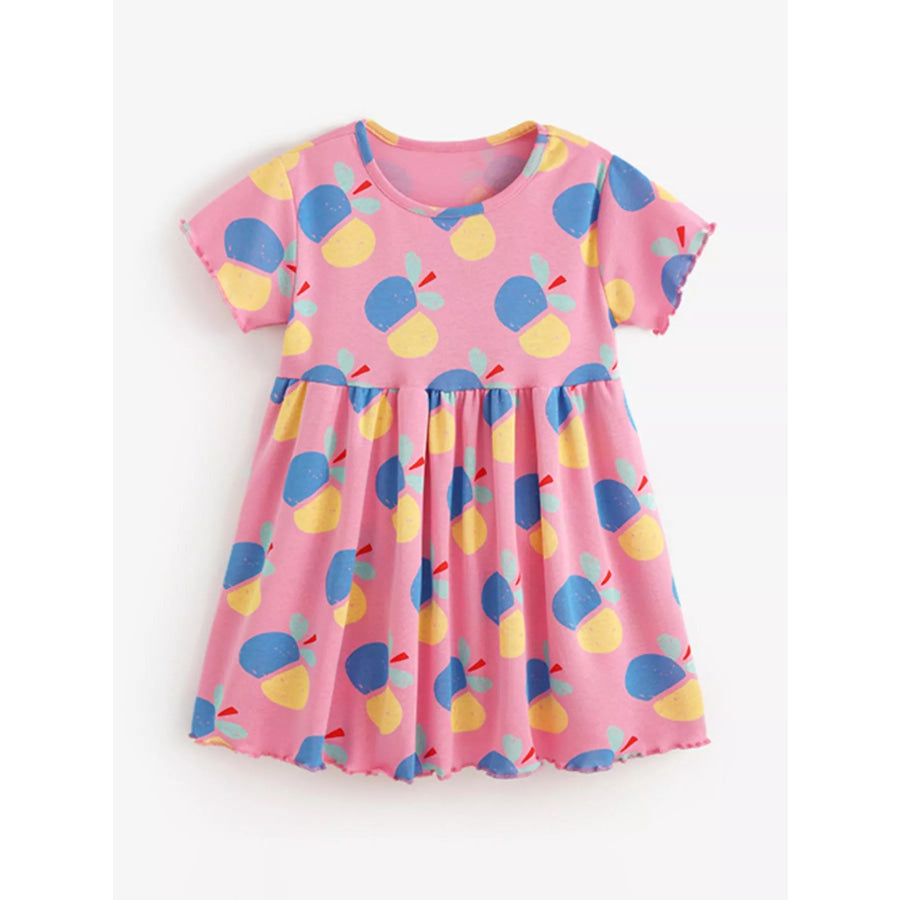 Children’s Printed Short Sleeve Dress Apparel and Accessories
