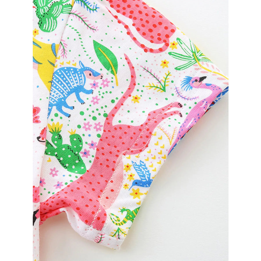 Children’s Printed Short Sleeve Dress Apparel and Accessories