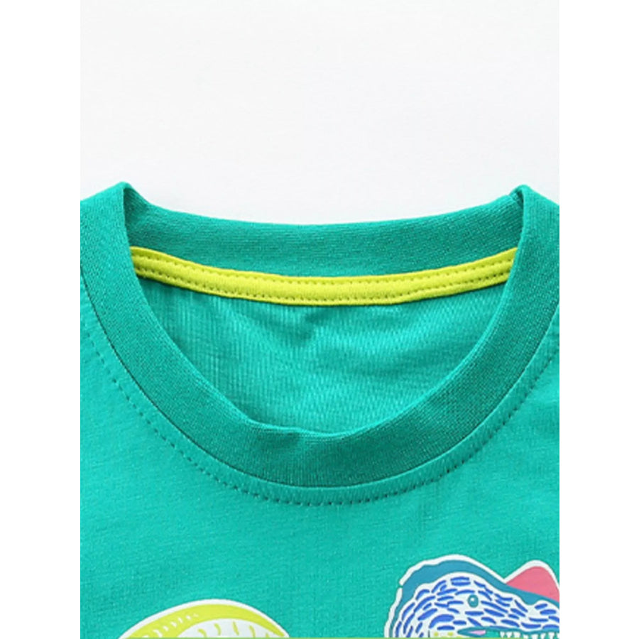 Children’s Printed Short Sleeve T-Shirt 3-Piece Set Apparel and Accessories
