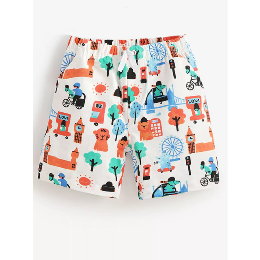 Children’s Printed Shorts with Pockets Apparel and Accessories