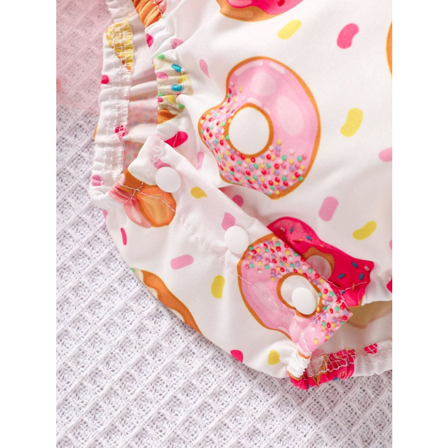 Children’s Printed Smocked One-Piece with Headband Apparel and Accessories