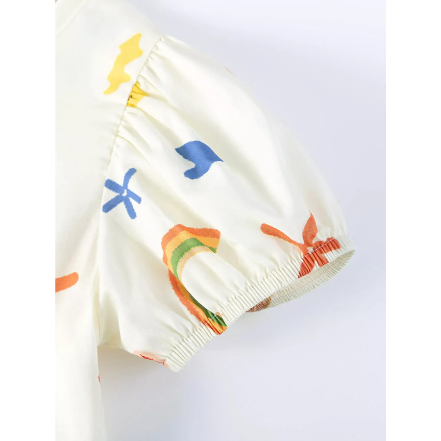 Children’s Printed Tiered Casual Dress Apparel and Accessories