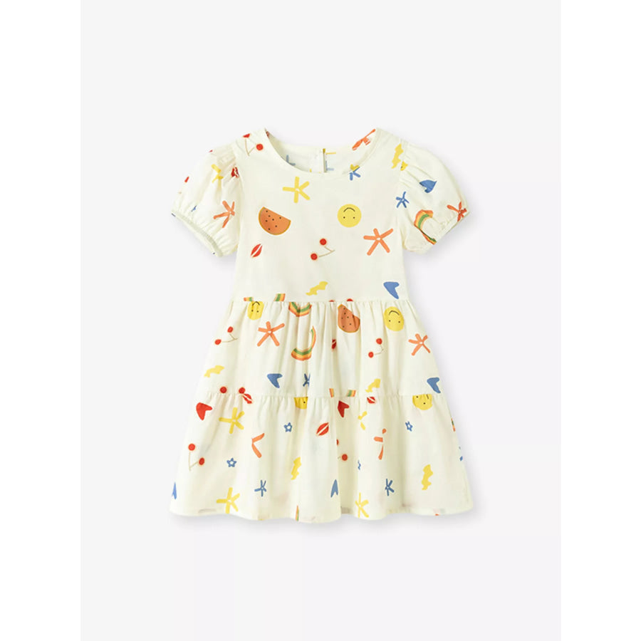 Children’s Printed Tiered Casual Dress Apparel and Accessories