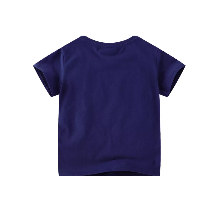 Children’s Puppy Patch Round Neck T-Shirt Apparel and Accessories