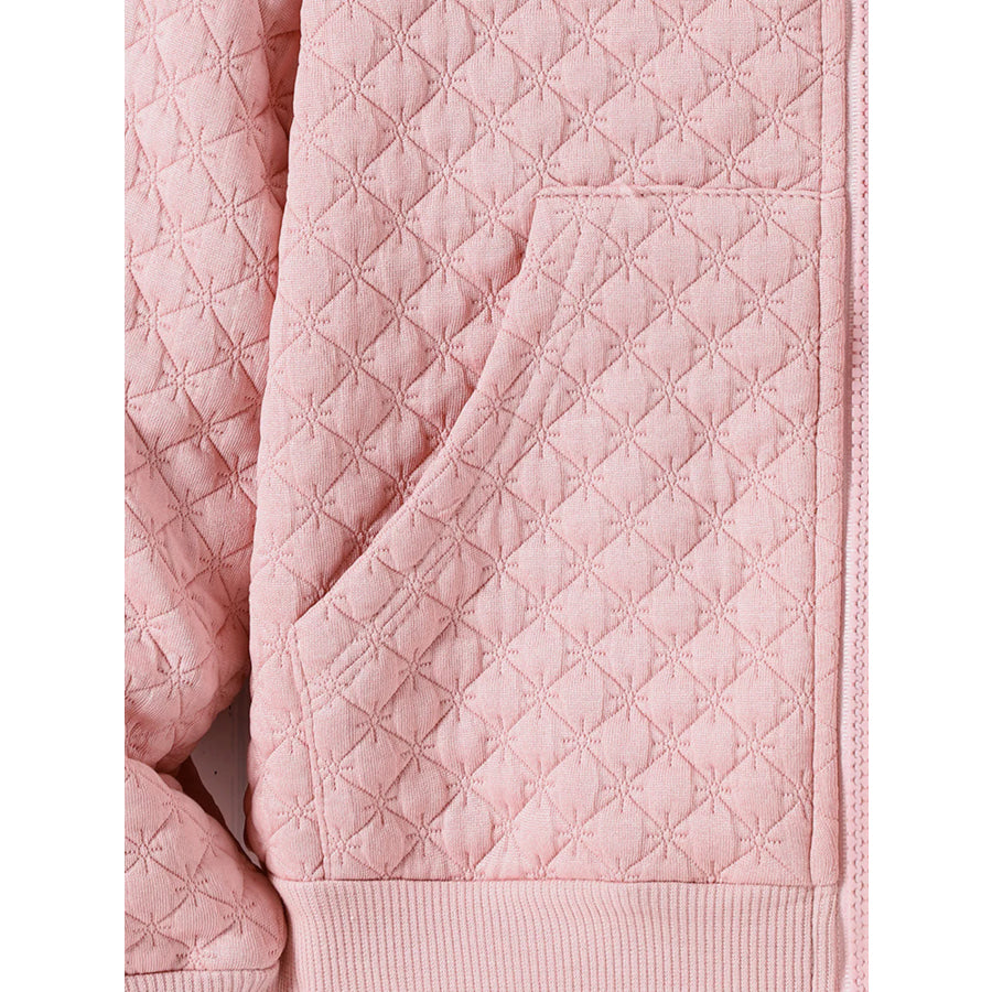 Children’s Quilted Zip-Up Hooded Jacket Apparel and Accessories