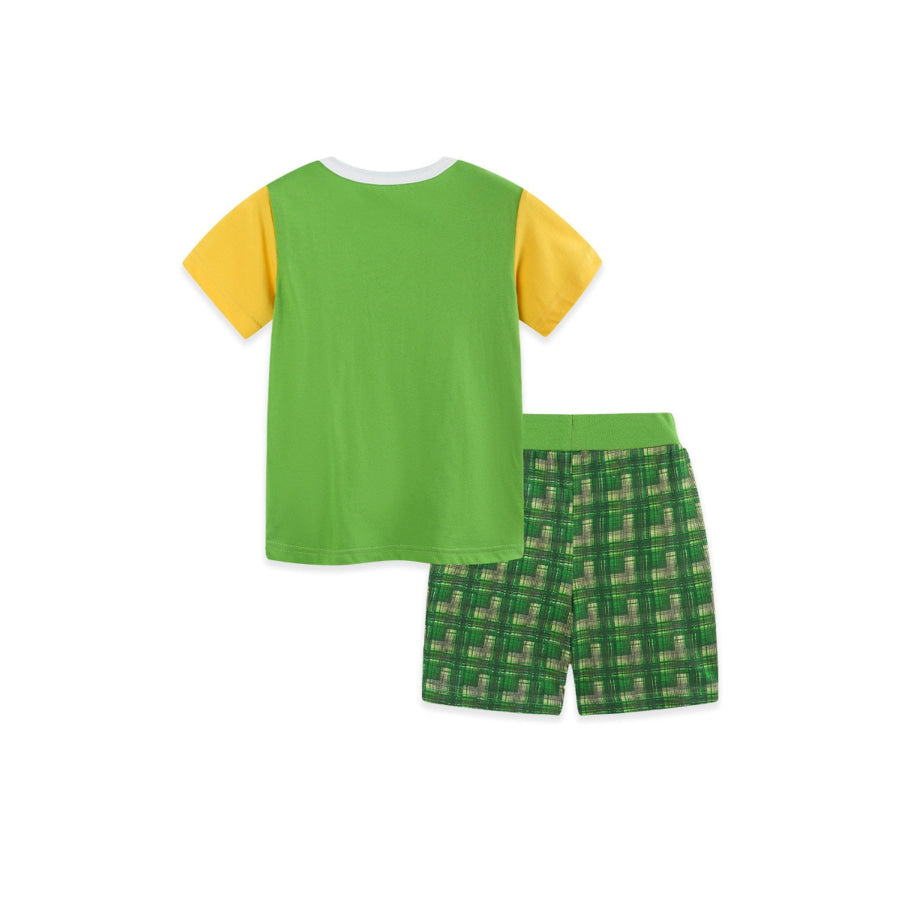 Children’s Rabbit Excavator Print Tee and Shorts Set Apparel and Accessories
