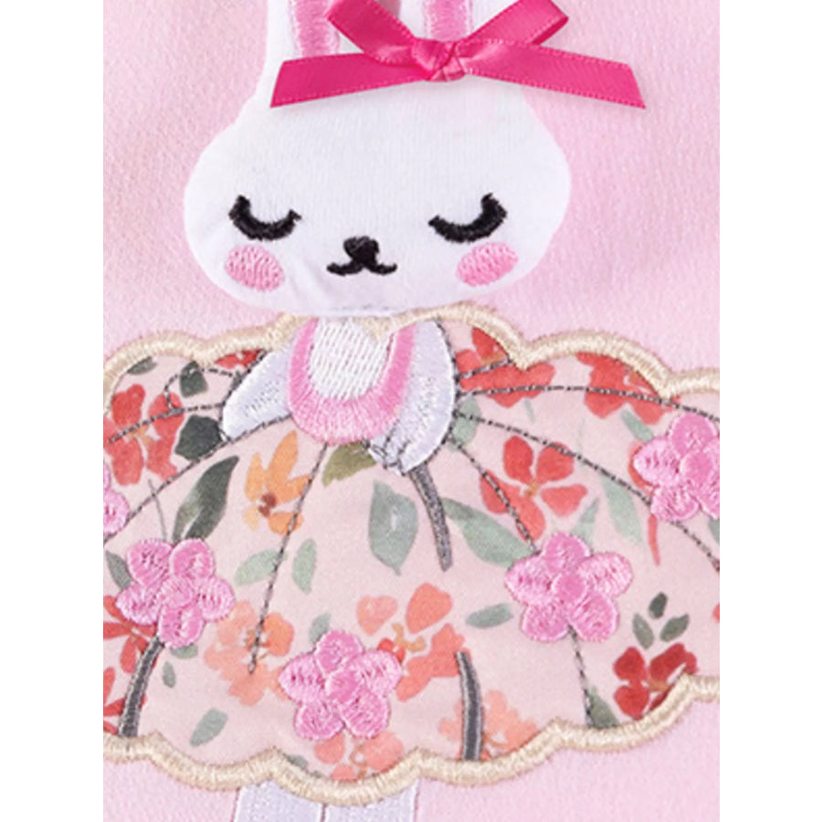 Children’s Rabbit Floral Sweatshirt Dress Apparel and Accessories
