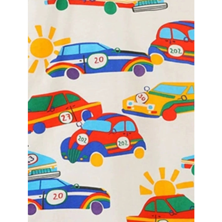 Children’s Racing Car Print Crew Neck T-Shirt Apparel and Accessories