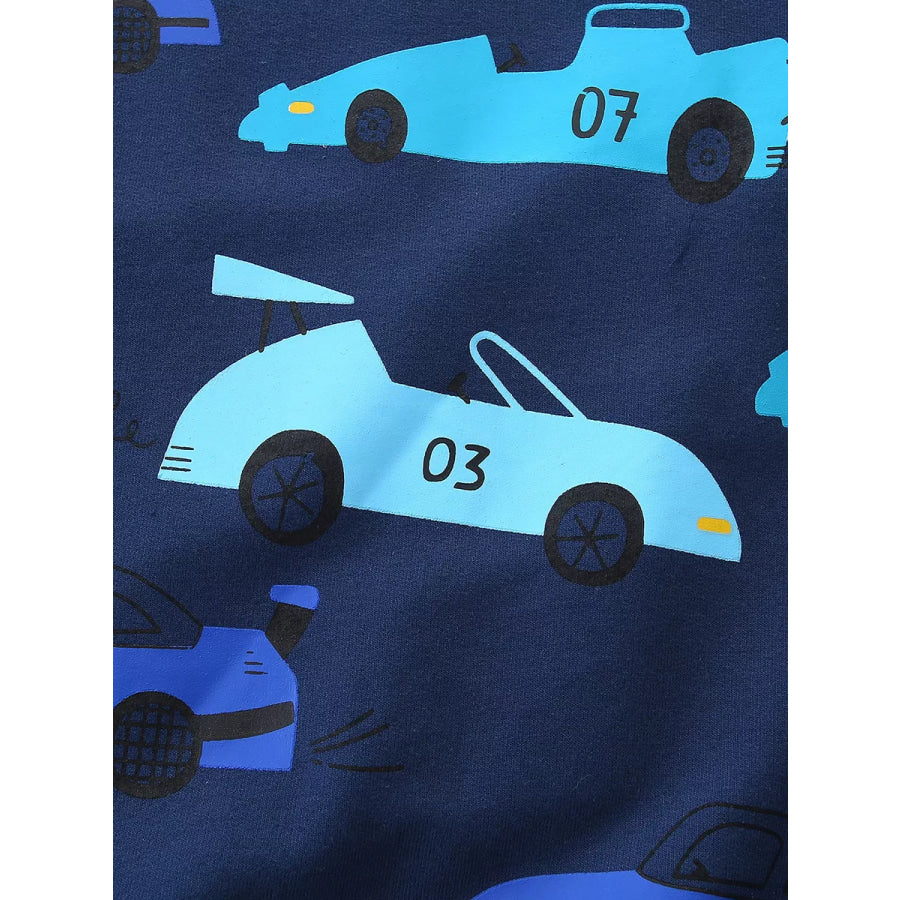 Children’s Racing Car Print Long Sleeve Sweatshirt Apparel and Accessories