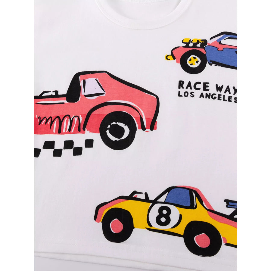 Children’s Racing Car T-Shirt and Shorts Set Apparel and Accessories